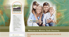 Desktop Screenshot of missiontrailsdentistry.com